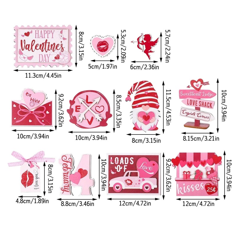 Minimalist Wooden Heart Letter Ornament for Valentine’s Day | Home Decor & Festive Decorations