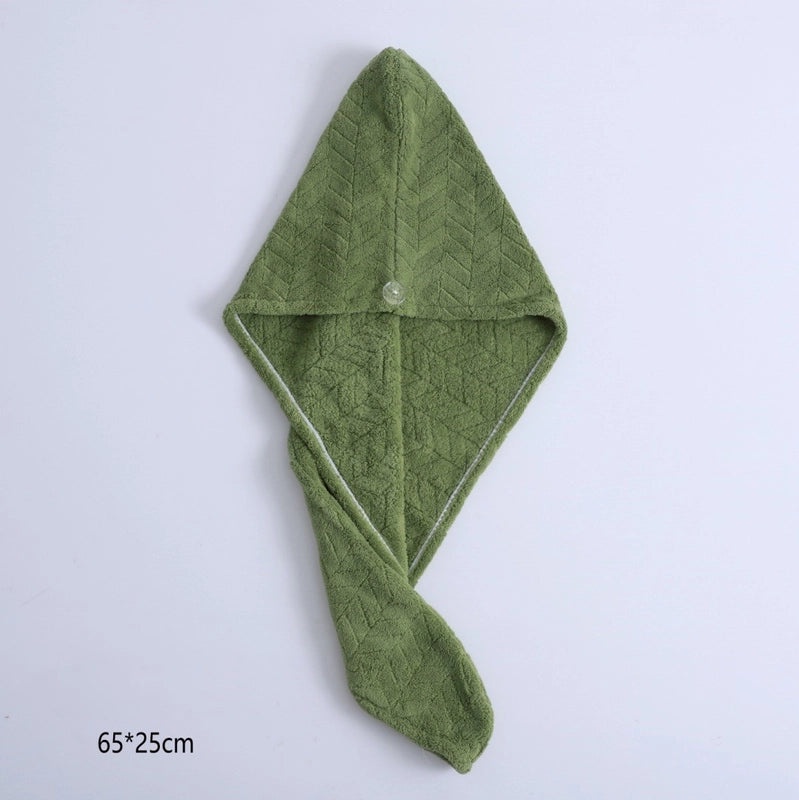 Classic Solid Color Coral Fleece Hair Towel Cap for Women | Hair Accessories