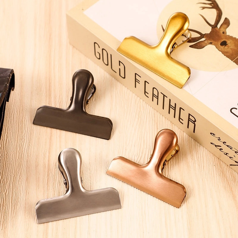 Stainless Steel T-type Sealing Clip for Snack Bags | Kitchen Storage Accessories