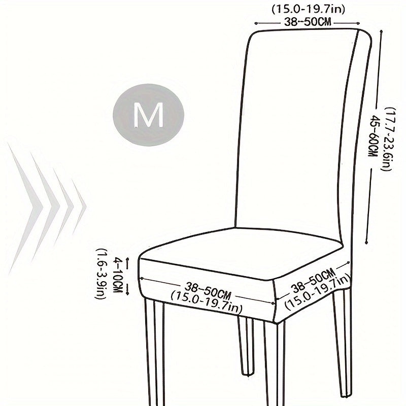 Jacquard Elastic Chair Cover Thickened Cushion Dining Room Universal Fit|Home Decor & Furniture Accessories