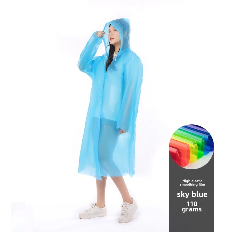 Thickened Disposable Adult Rain Poncho Lightweight EVA Outdoor Travel Raincoat with Logo Printing|Rain Gear & Ponchos
