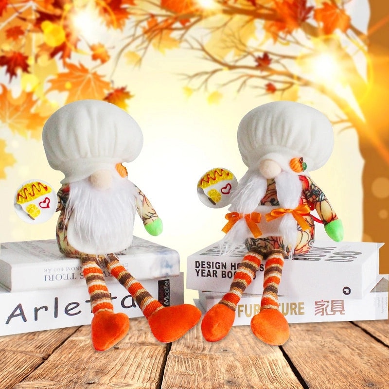 White Hat Doll Sitting Pose Cake Plate Decoration | Home Decor Accessories