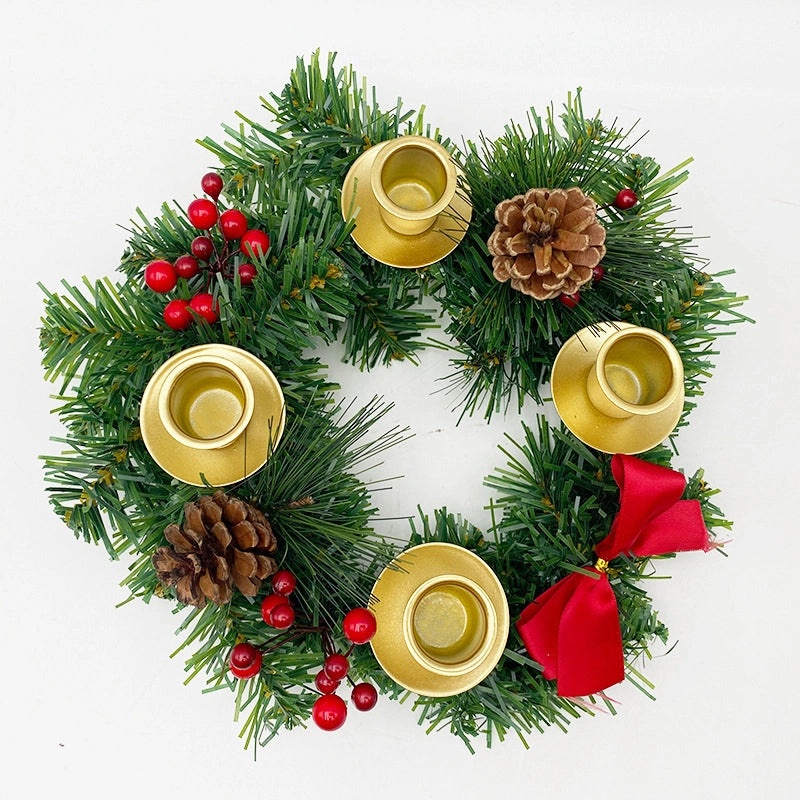 Christmas Rattan Wreath Garland Door Hanging Ornament Pendant Holiday Decoration | Home Decor