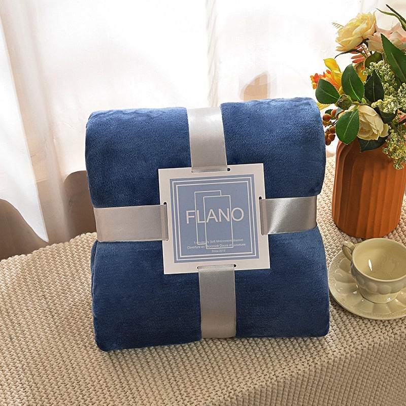 Cozy Solid Color Polyester Throw Blanket for Couch and Sofa | Home Decor & Textiles