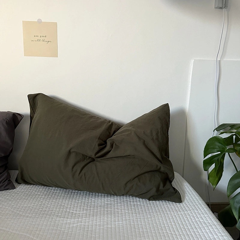 Pure Cotton Pillowcase Pair 48x74cm Soft Pillow Core Liner Cover | Home Textiles Bedding