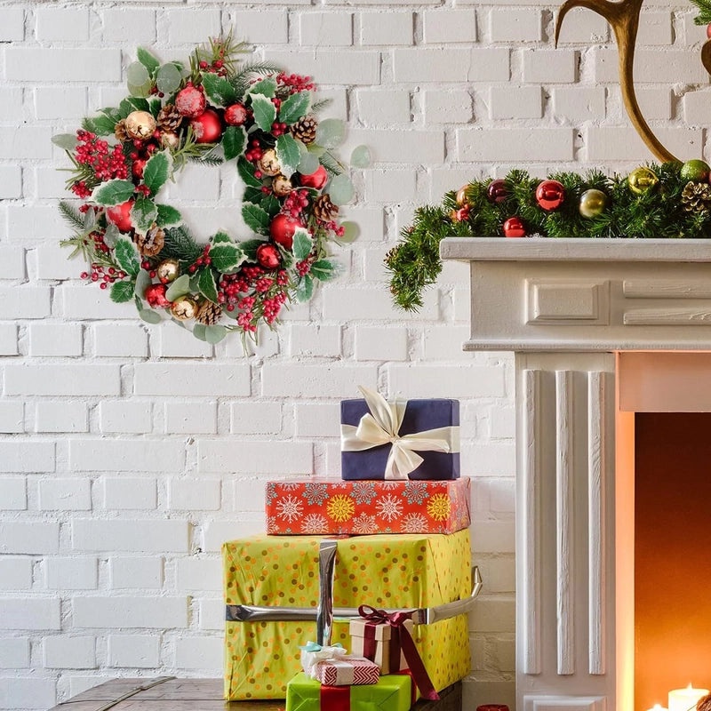 Christmas Rattan Wreath Home Wall Door Hanging Decoration|Home Decor