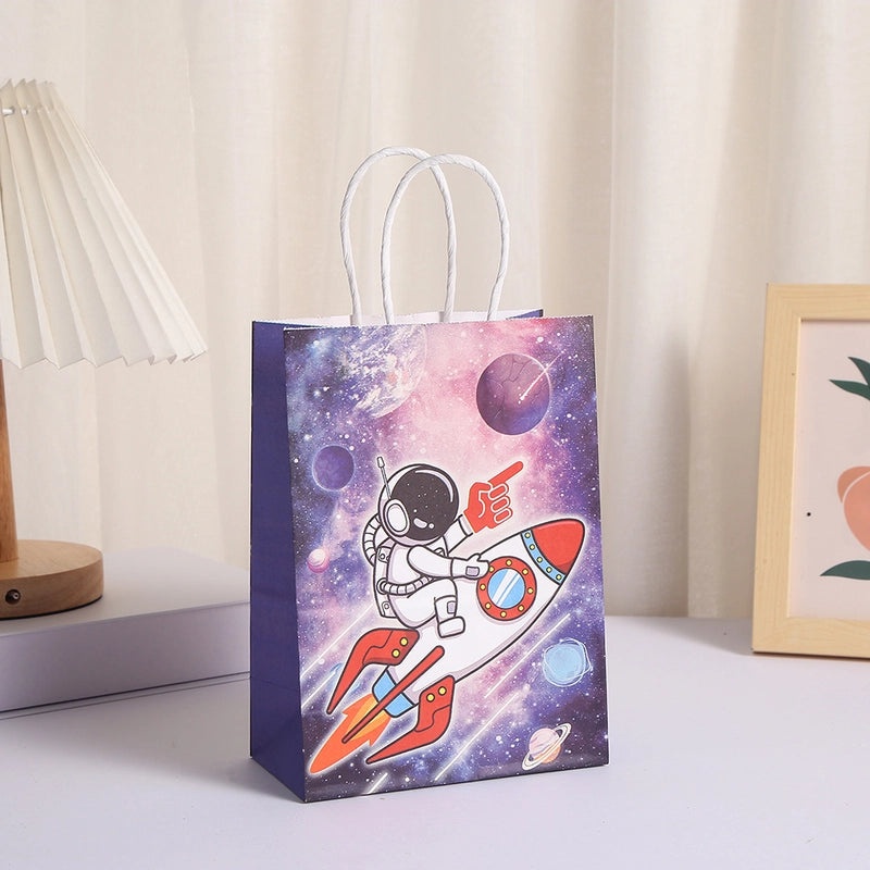 Spaceman Kraft Paper Tote Bag for Party Gifts and Clothing Packaging | Gift Bags & Packaging