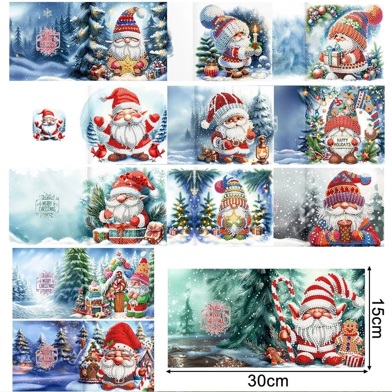 Christmas Diamond Painting DIY Greeting Card with Stickers and Hand Drill | Craft Supplies