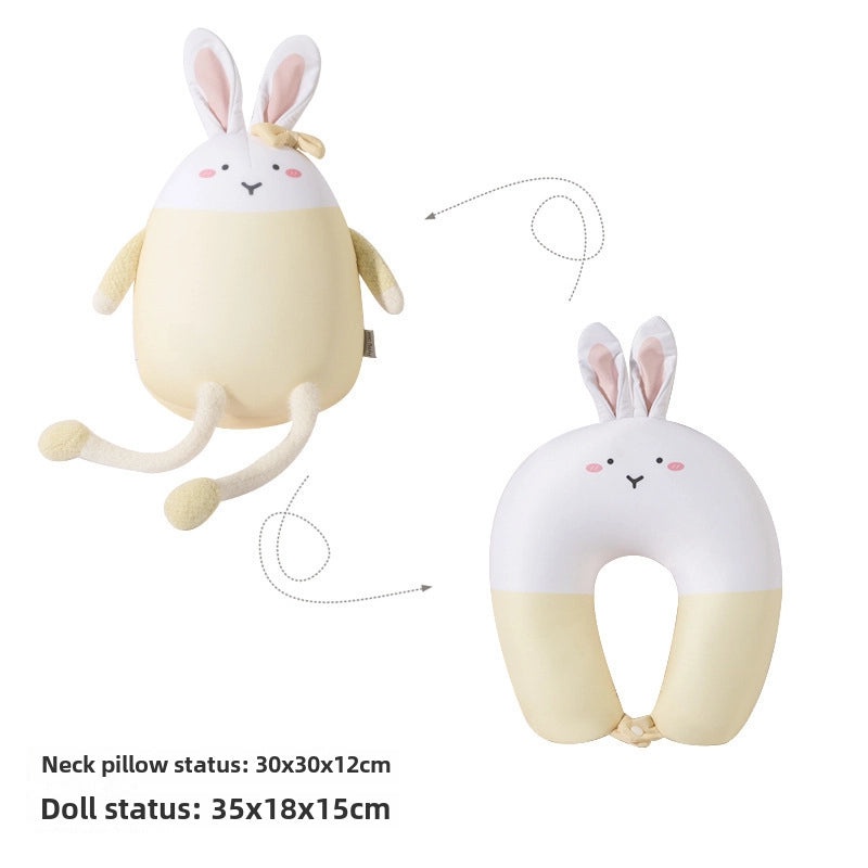 Cartoon Penguin U-Shaped Neck Pillow with Foam Particles | Travel Pillows & Neck Support