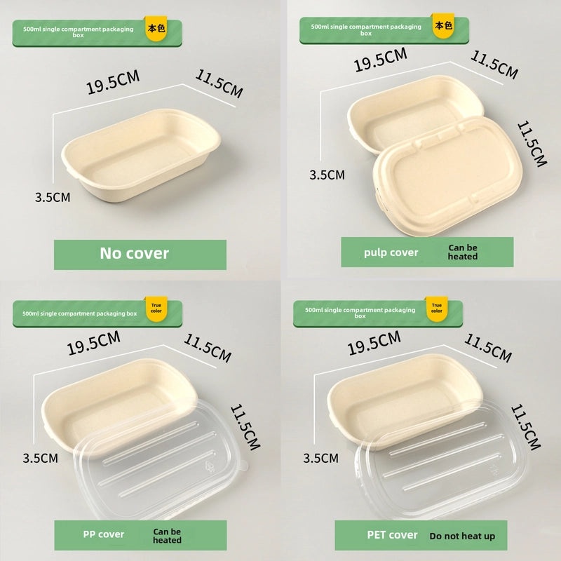Eco-friendly Disposable Pulp Lunch Box for Takeout | Food Containers & Packaging