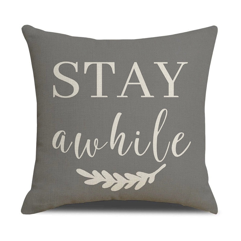 Minimalist Linen Letter Pillow Covers for Couch Sofa Decor|Home & Living Pillows