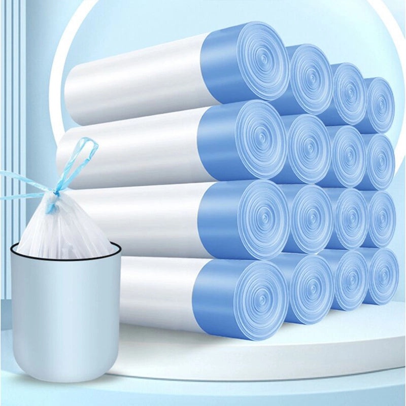 Thickened White Drawstring Garbage Bags for Kitchen Dormitory Large Household Trash Bags|Home & Kitchen