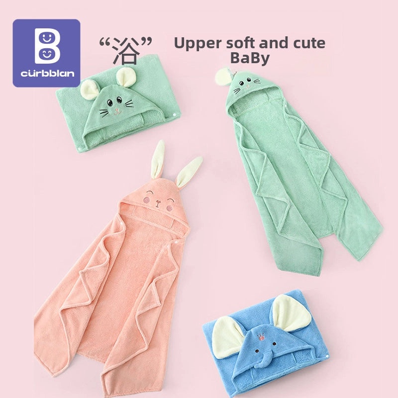 Kids Hooded Bath Towel Cartoon Quick-Dry Baby Bathrobe Soft Hooded Cloak for Children|Baby Bath Towels & Robes