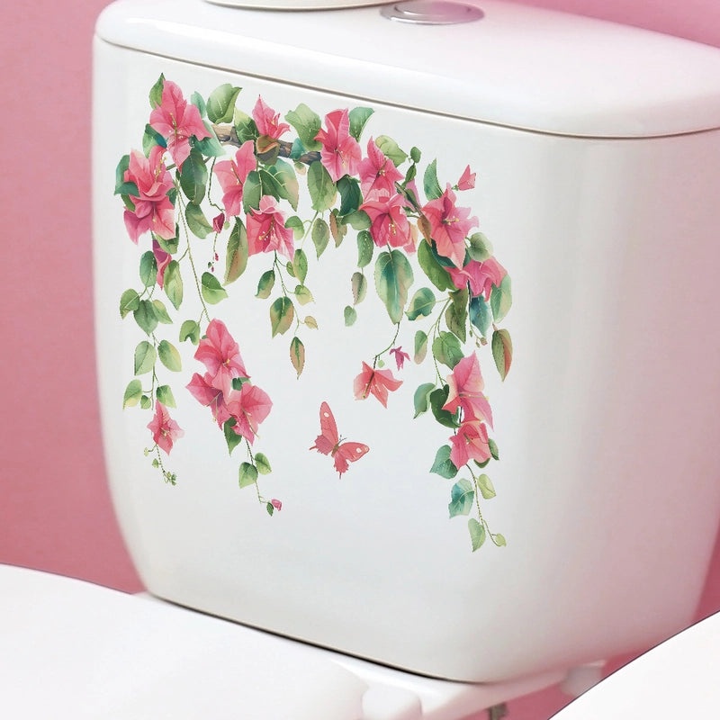 Cute Leaf and Flower PVC Wall Sticker for Casual Home Decor | Wall Art