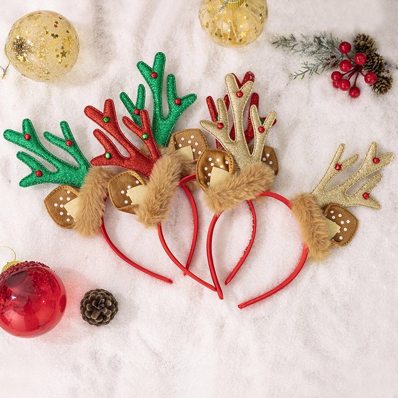 Festive Reindeer Antler Headband Cute Christmas Party Hair Accessory | Holiday Party Accessories