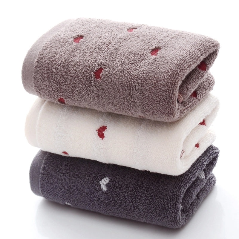 Thickened Cotton Jacquard Towel 32 Shares Love Design Soft Absorbent 110g Custom Gift Towel|Home Textiles & Towels