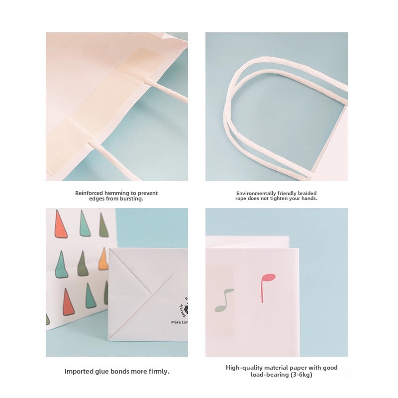 Cartoon Kraft Paper Gift Bags for Kindergarten Activities Baby Birthday Party Candy Backing | Party Supplies