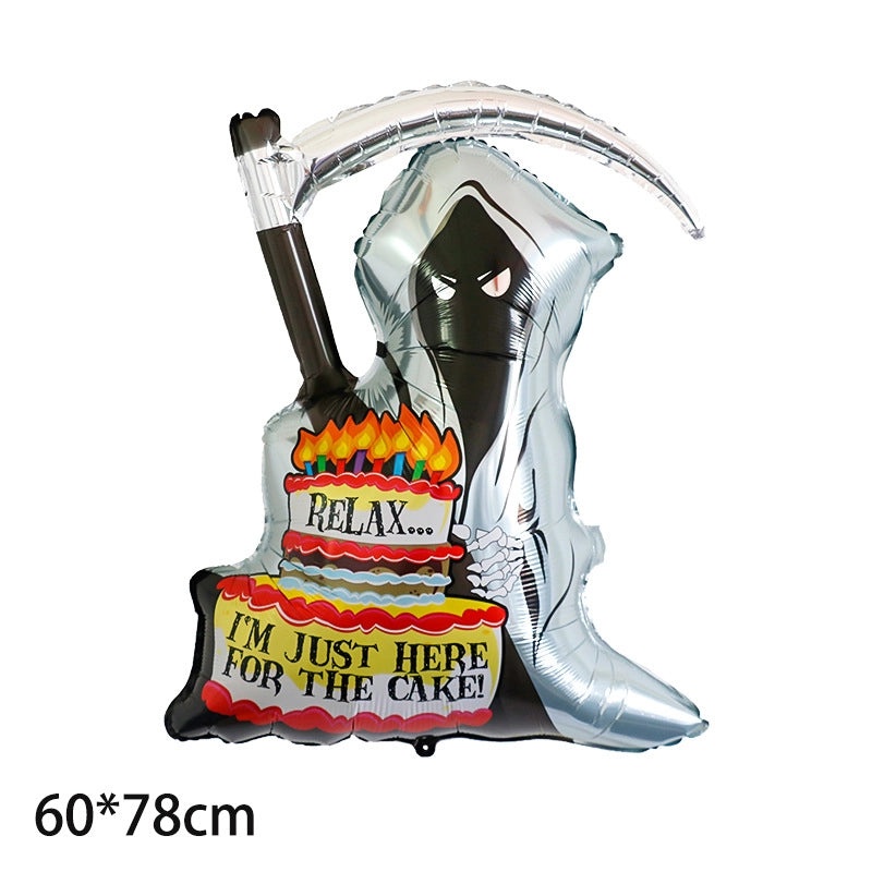 Halloween Hip-Hop Ghost Pattern Aluminum Foil Balloons for Party Festival Decoration|Party Supplies Balloons