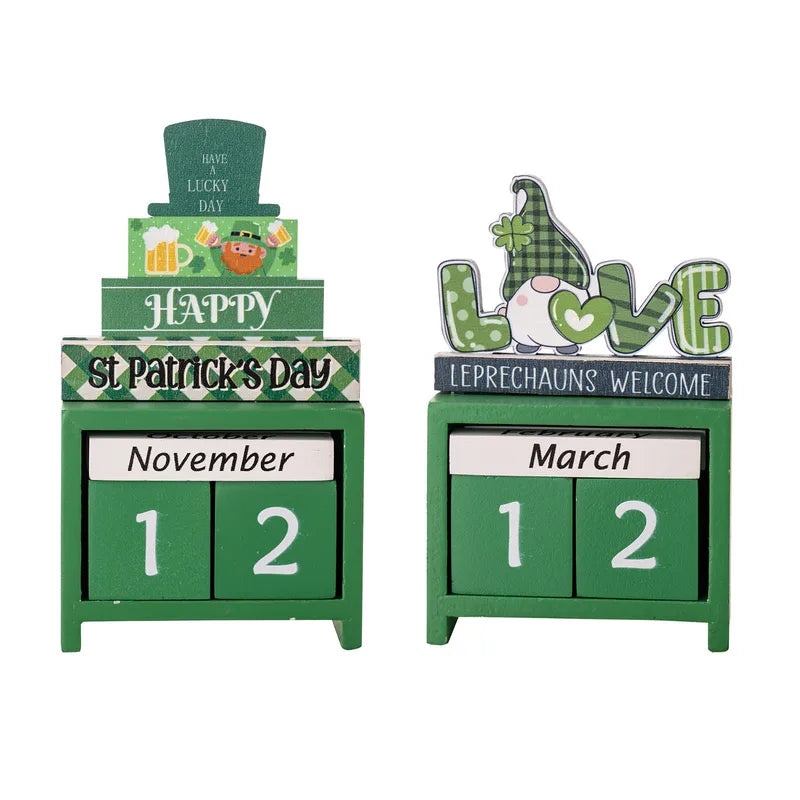 St. Patrick's Day Minimalist Wooden Letter and Number Decorations for Daily and Festival Table Decor|Home Decor