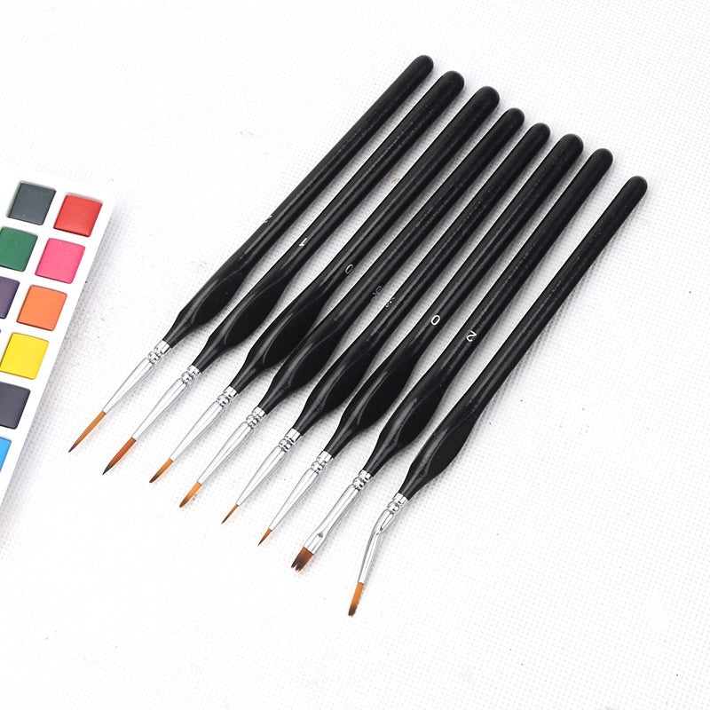 8-Piece Nail Art & Eyebrow Pencil Set with Detail Brushes, Triangle Bars, and Gouache Pens | Beauty Tools & Accessories