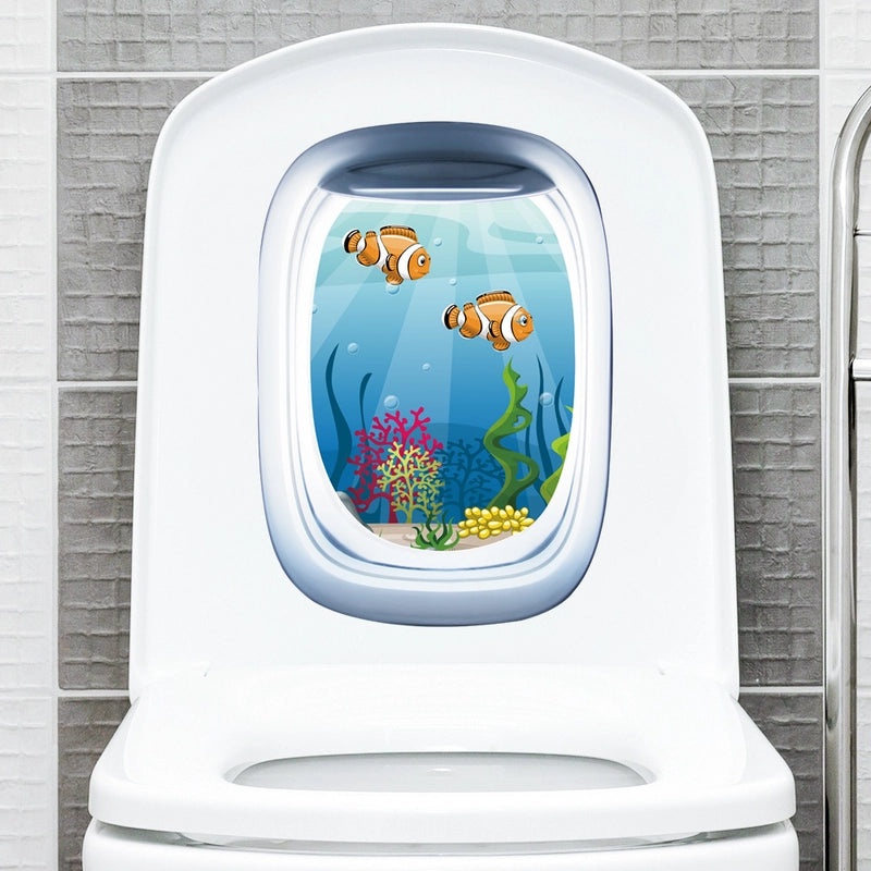 Elegant Landscape PVC Wall Sticker for Bathroom Decor|Home Decor & Wall Art