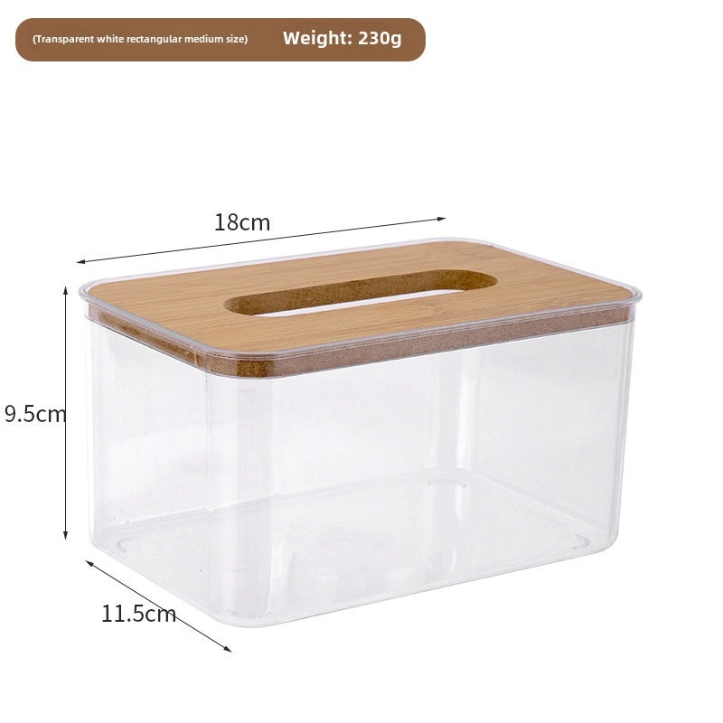 Nordic Style Transparent Composite Tissue Box Cover for Living Room and Dining Table | Home & Living Accessories