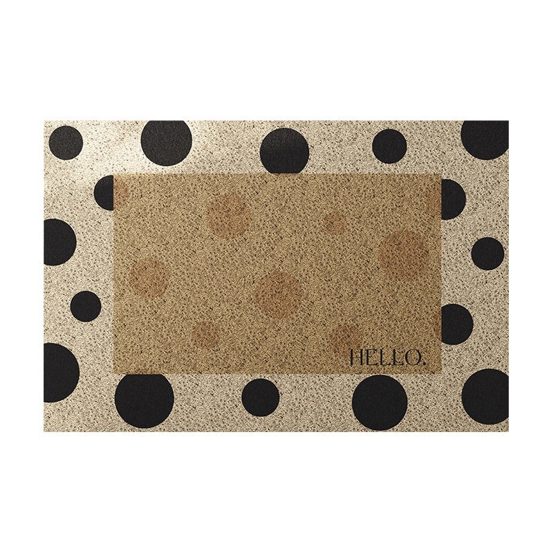 French Silk Ring Door Mat Entrance Dust Removal Mat High-Grade Stain-Resistant Foot Carpet|Home Decor & Rugs