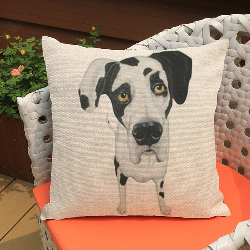 Adorable Dog Pattern Polyester Pillow Covers for Couch & Sofa Decor|Home Decor & Accessories