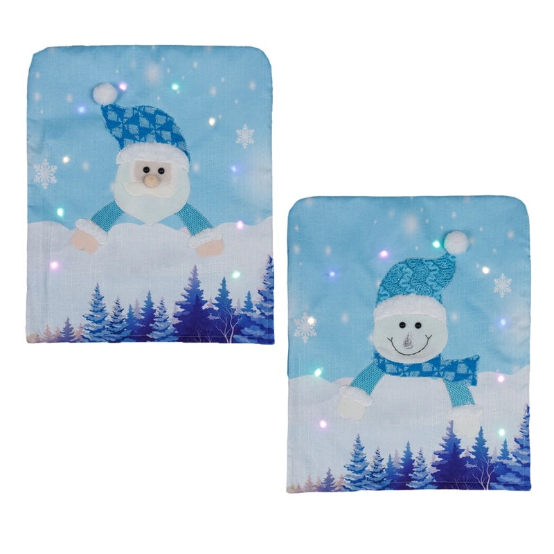 Festive Santa Claus and Snowman Chair Cover for Holiday Decor|Home & Living Decor