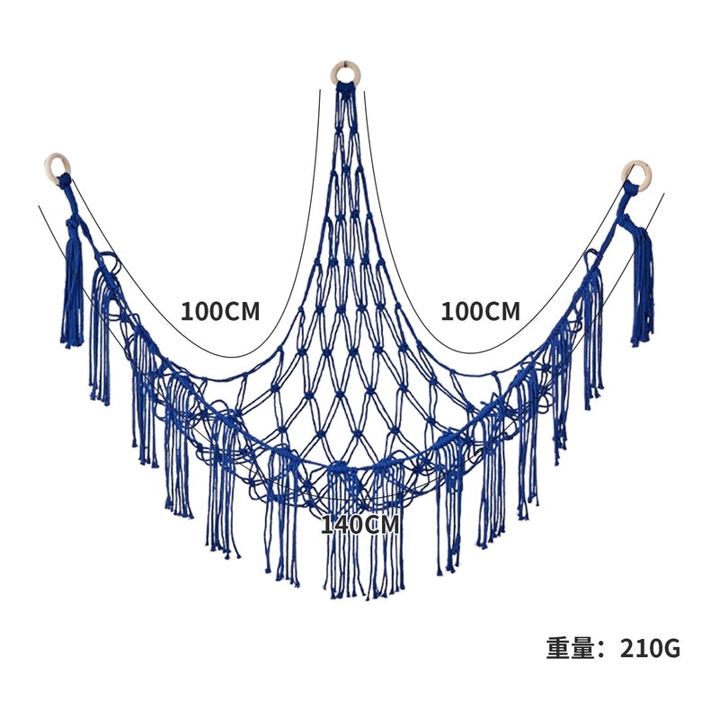 Bohemian Triangle Mesh Plush Toy Hammock Handwoven Lace Hanging Storage Organizer|Home & Living Storage