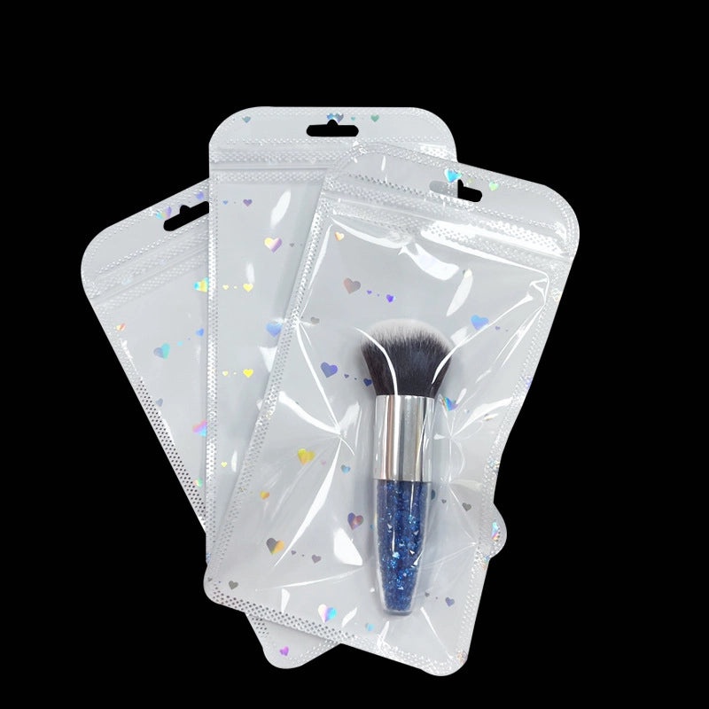 Yin Yang Lock Plastic Card Bag Small Gift Packaging Laser Self-Sealing Pocket for Jewelry|Jewelry Packaging