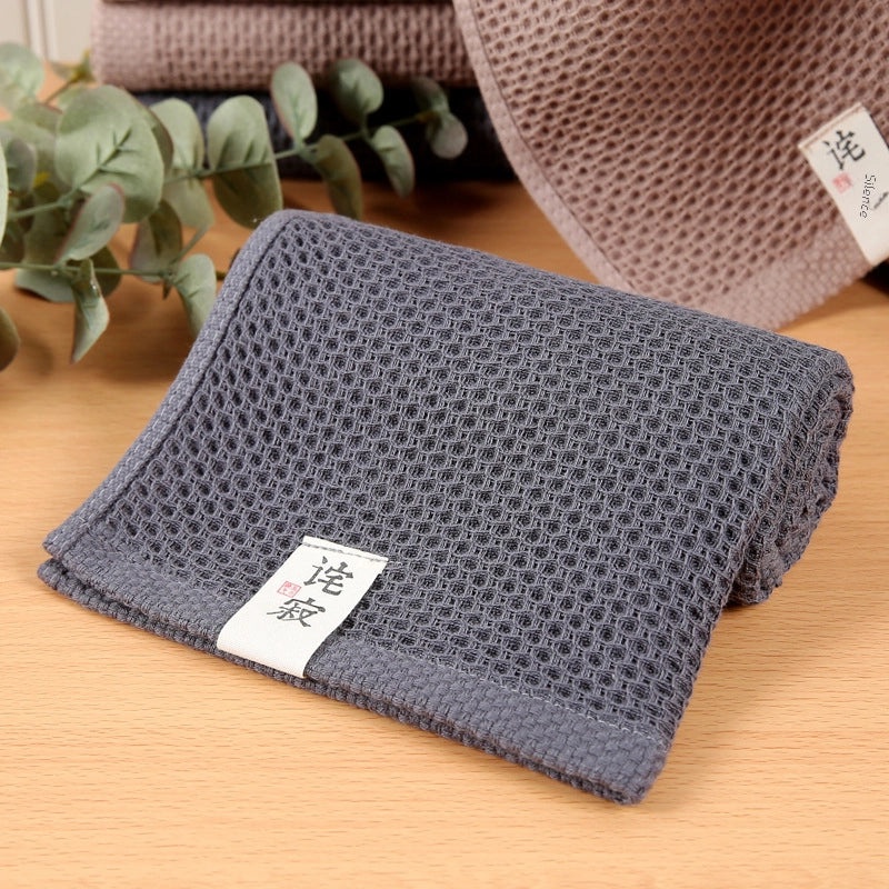 Cotton Honeycomb Gauze Square Face Towel Soft Absorbent Waffle Bath Gift|Home Textiles Bath Towels