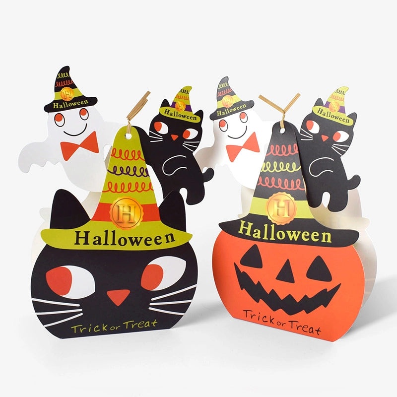 Halloween Pumpkin Ghost Wrap Supplies Cute Festival Street Gift Bags|Party Supplies