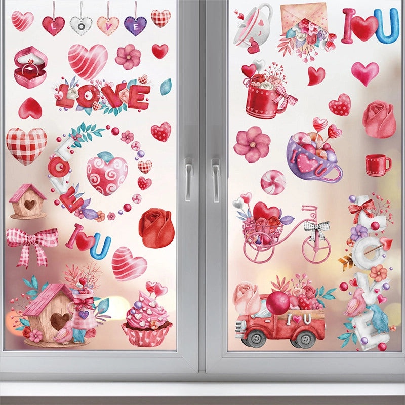Valentine's Day Heart Shaped PVC Wall Decor for Casual Home|Home Decor