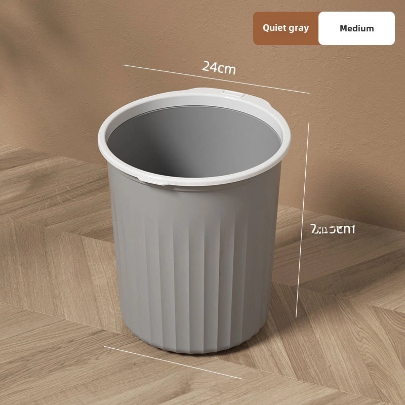 High-Quality Plastic Kitchen and Bathroom Trash Bin Large Uncovered Simple Design Pressure Ring|Home & Kitchen Storage