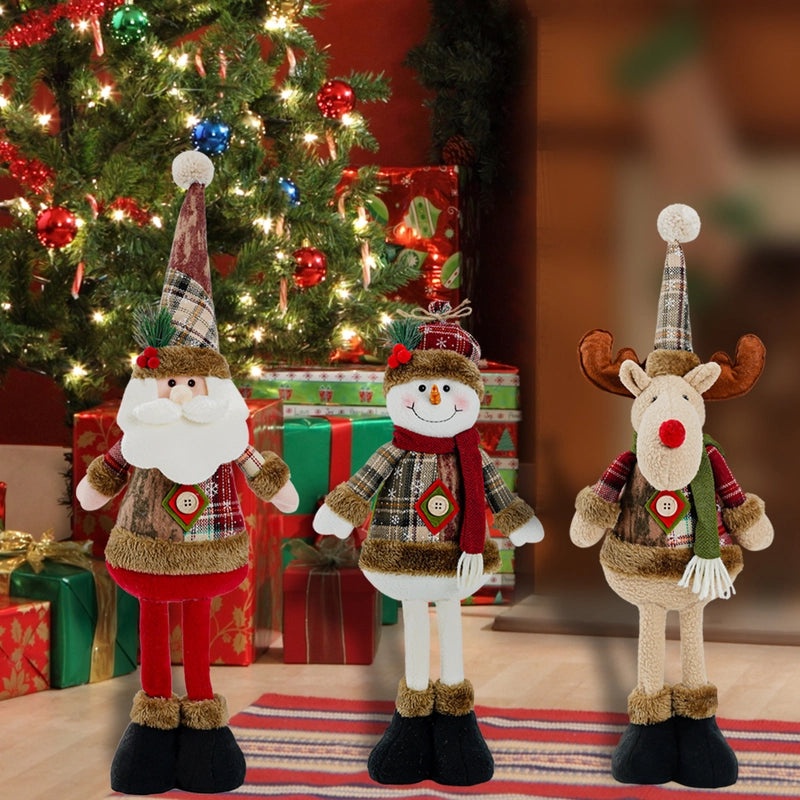 Festive Christmas Snowman and Elk Retractable Decorations for Home|Christmas Decorations