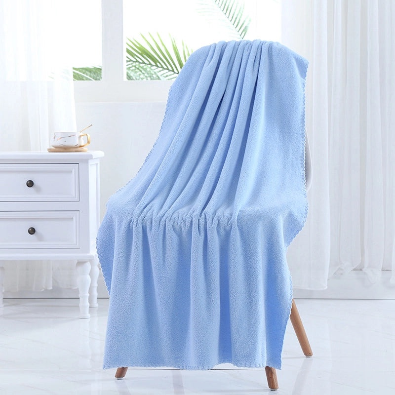 Soft Coral Fleece Bath Towel for Adults | Quick-Dry Thick Large Absorbent Bath & Beach Wrap Towel | Home Textile