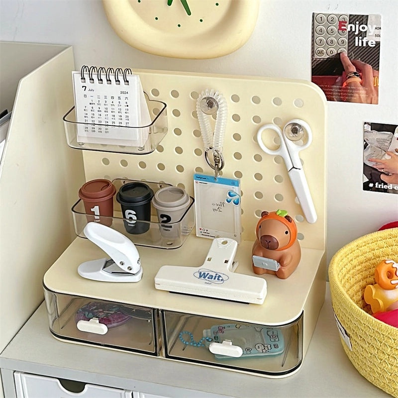 Minimalist White and Yellow Solid Color Plastic Storage Box for Home Organization|Storage & Organization