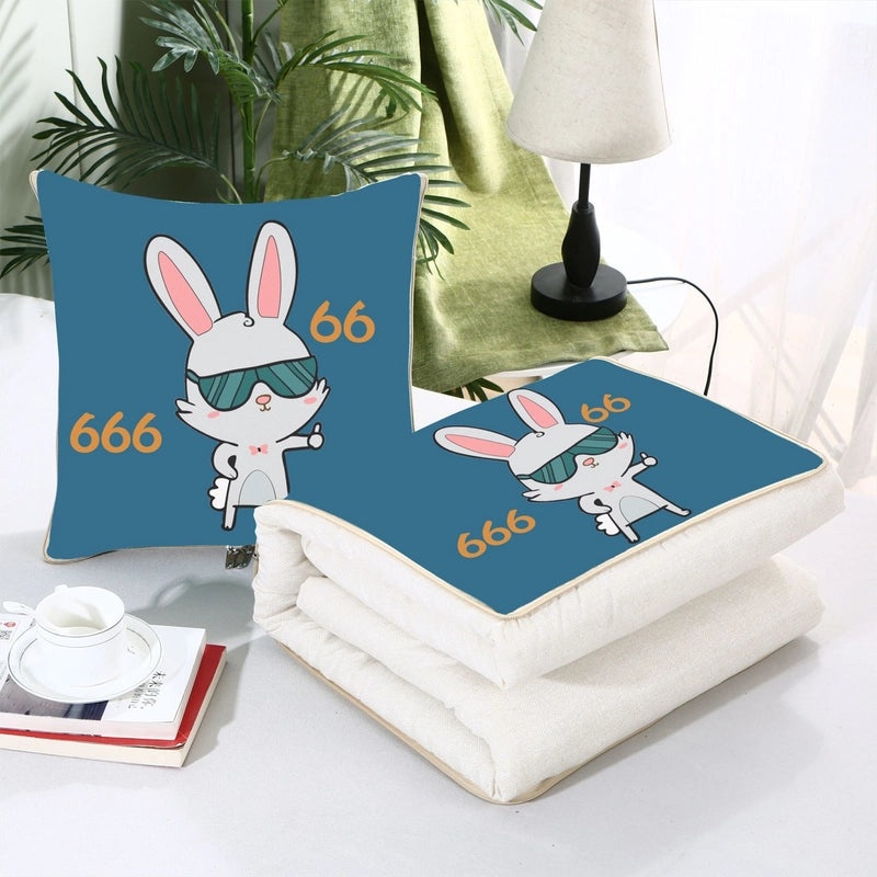Custom Logo Pillow Quilt Dual-use Car Cushion & Sleeping Blanket Four-season Thin Blanket Gift Printing|汽车配件