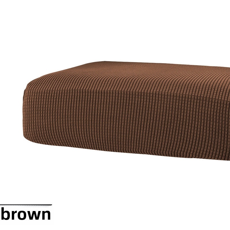 Solid Color Jacquard Knitted Elastic Sofa Cushion Cover Full Protection|Home Decor & Sofa Accessories