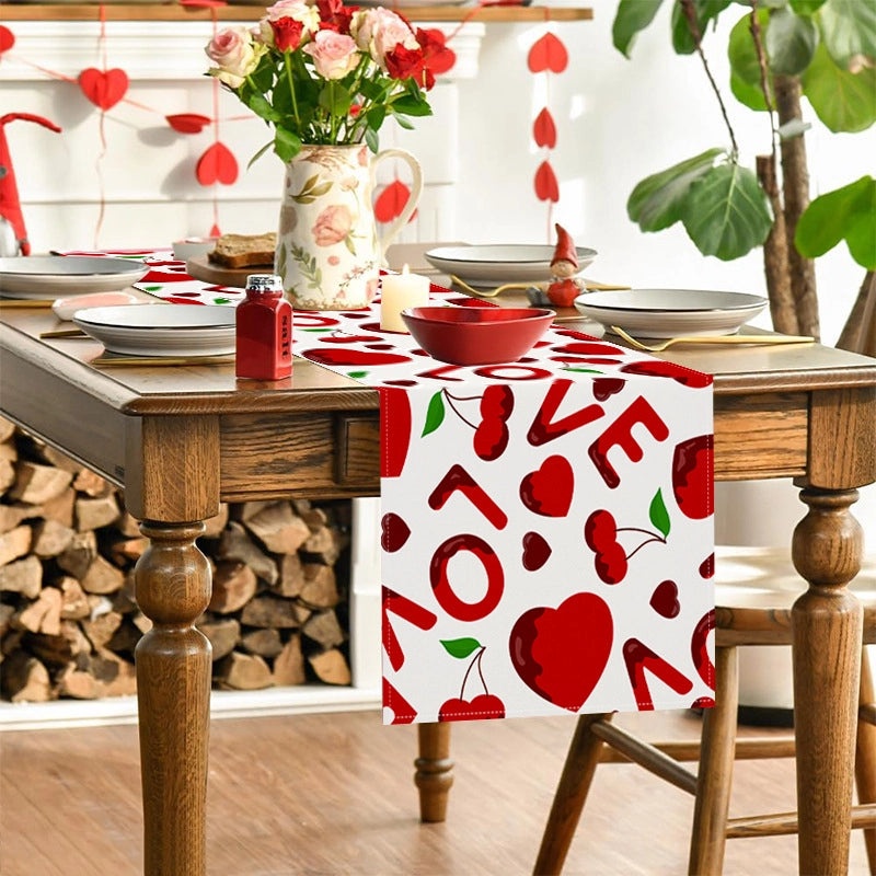 Elegant Cherry Blossom Linen Tableware Set|Home & Living