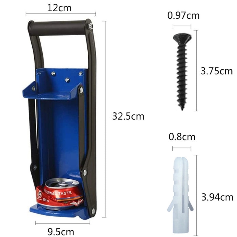16 Oz Wall-mounted Can Crusher Hand Press Pop Can Opener Bottle Flattener | Kitchen Tools & Gadgets