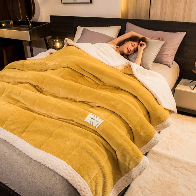 Casual Elegant Solid Color Polyester Blanket for Bedding Comfort | Home Textiles & Bedding