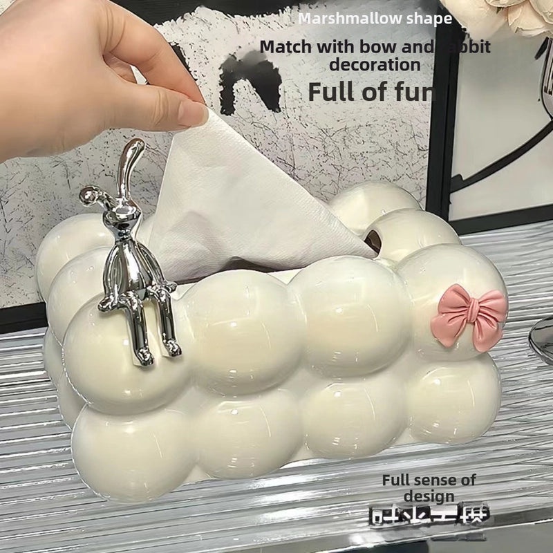 Cute Cotton Candy Design Tissue Box for Living Room Coffee Table | Home Decor & Tissue Holders