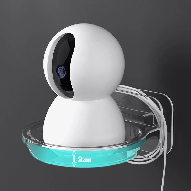 Japanese-style Round Seamless Wall-mounted Camera Bracket Multi-functional Nail-free Small Storage Rack|Home Security Accessories