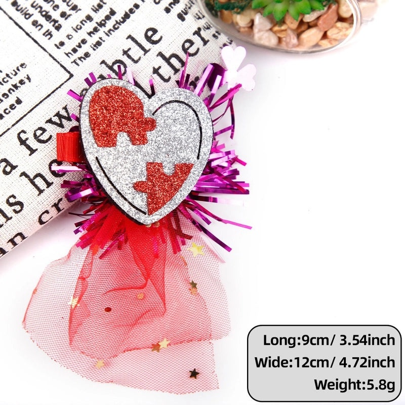 Valentine's Day Rose Heart Hairpin Classic Letter Design Felt Cloth Party Accessory 1 Piece|Hair Accessories