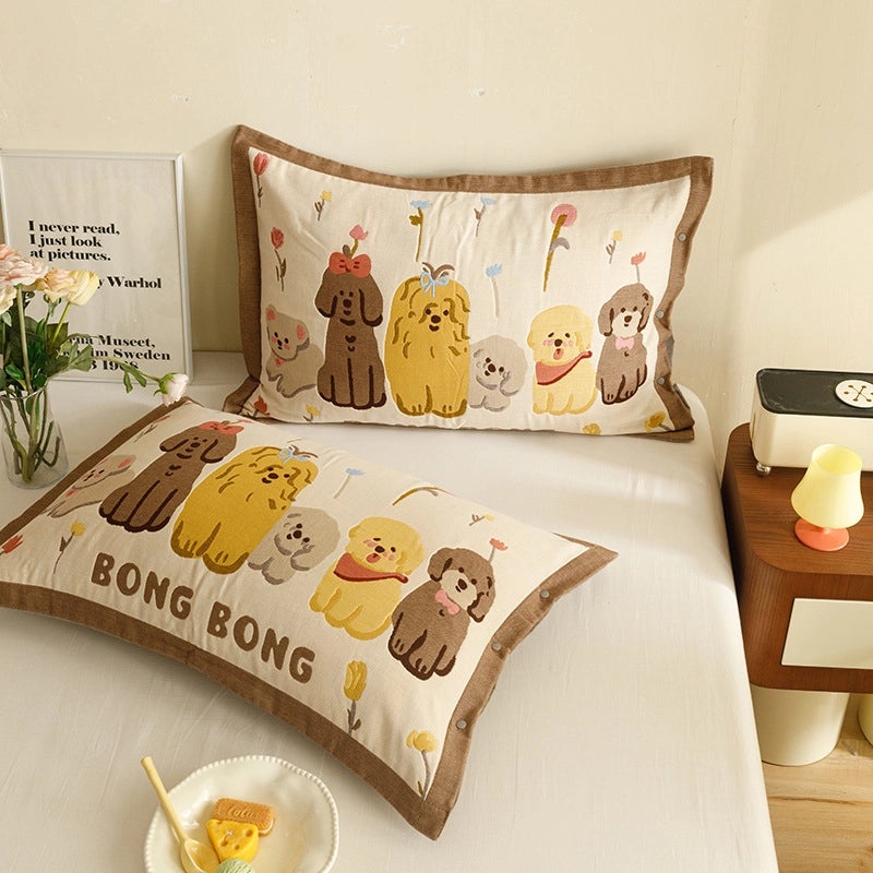 Adorable Animal Print Letter Lattice Cotton Pillow Covers for Couch & Sofa Decor | Home Decor Cushions