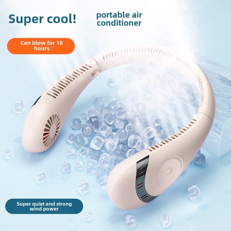 Portable Folding Neck Fan, Leadless Design, Large Wind Storage, Hands-Free Hanging Small Fan | Portable Fans