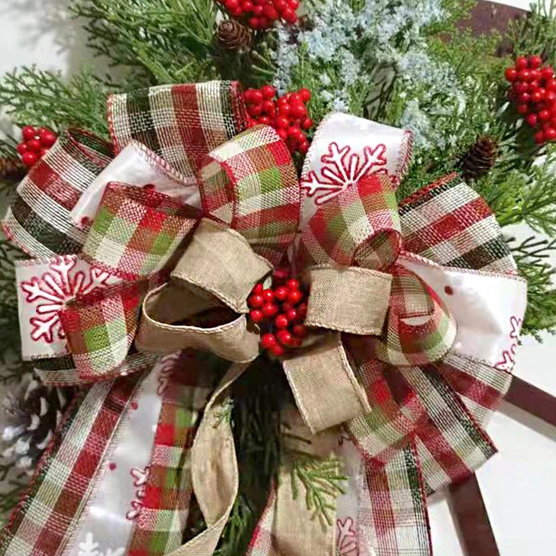 Christmas Wooden Roulette Wheel Door Hanging Garland with Pine Cones for Holiday Decor|Christmas Decorations