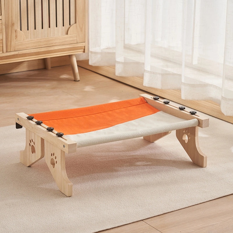 Cat Hanging Bed for Window Balcony Solid Wood Cat Nest Hammock Bedside Strong Load 40kg | Pet Supplies Cats Beds